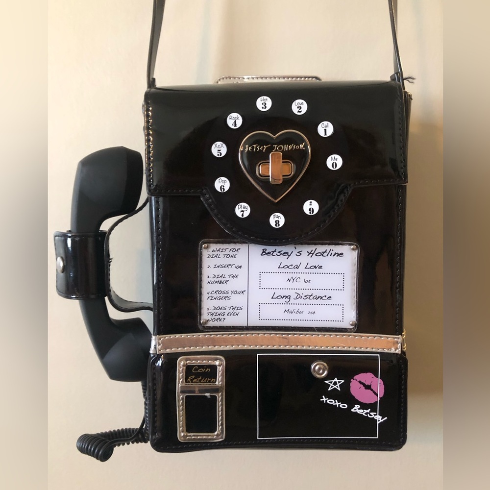 Betsey Johnson telephone crossbody bag.